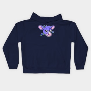 Bailey the Blueberry Cow - Original, Head (Part 1) Kids Hoodie